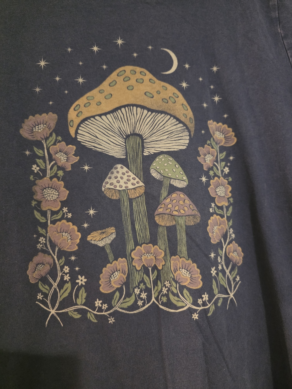Lucky Brand Blue Graphic Mushroom Tee - Picture 3 of 5